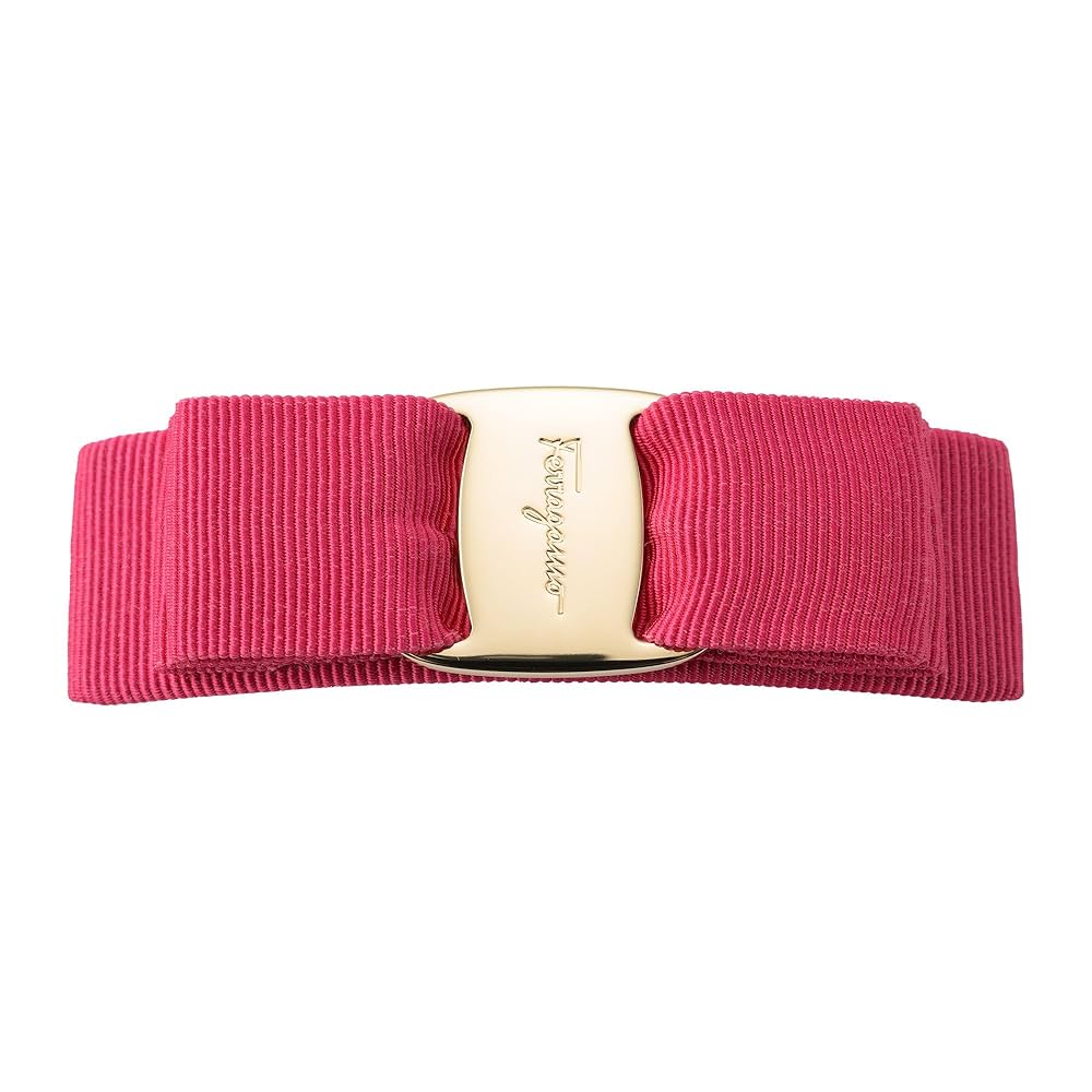Salvatore Ferragamo リボンバレッタ　ピンク　gold 楽天市場】フェラガモ FERRAGAMO バレッタ レディース ヘア