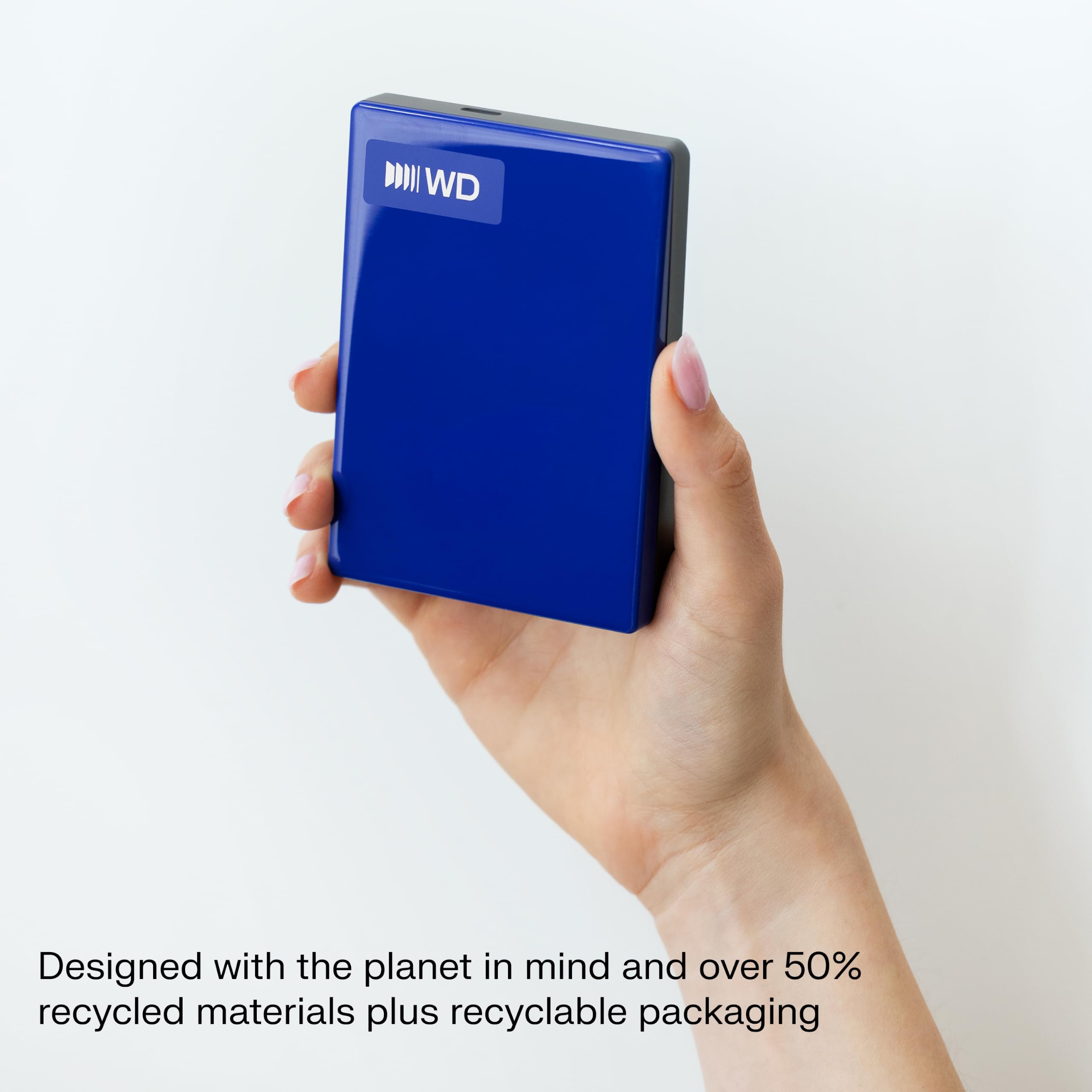 WD 4 TB My Passport Hard disk portatile con software di backup, Blu