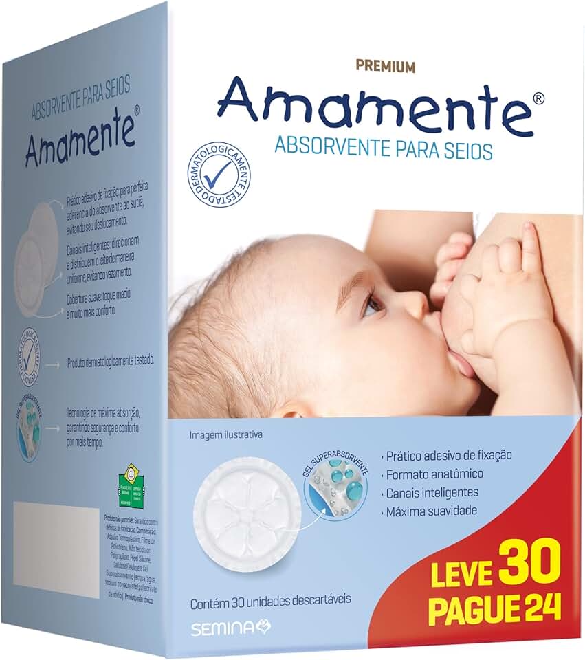 Absorvente Para Seios Amamente® 30 UN