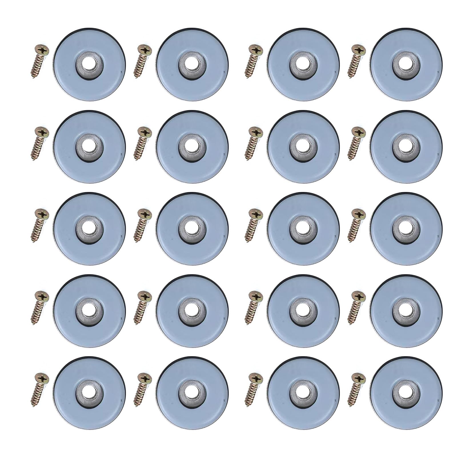 Buxuaaaa Of 20 Furniture Sliders with Screws for Wood Floor Chair Leg Protectors Scratch Noise Reductions Glides Floor Protectors Sliders