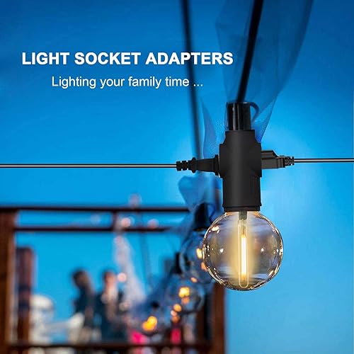 Miniatura 8 de Adaptador de enchufe de enchufe de 3 puntas, convertidor de enchufe de bombilla blanca polarizada, bombillas E26E27 a enchufe de 23 clavijas divisor