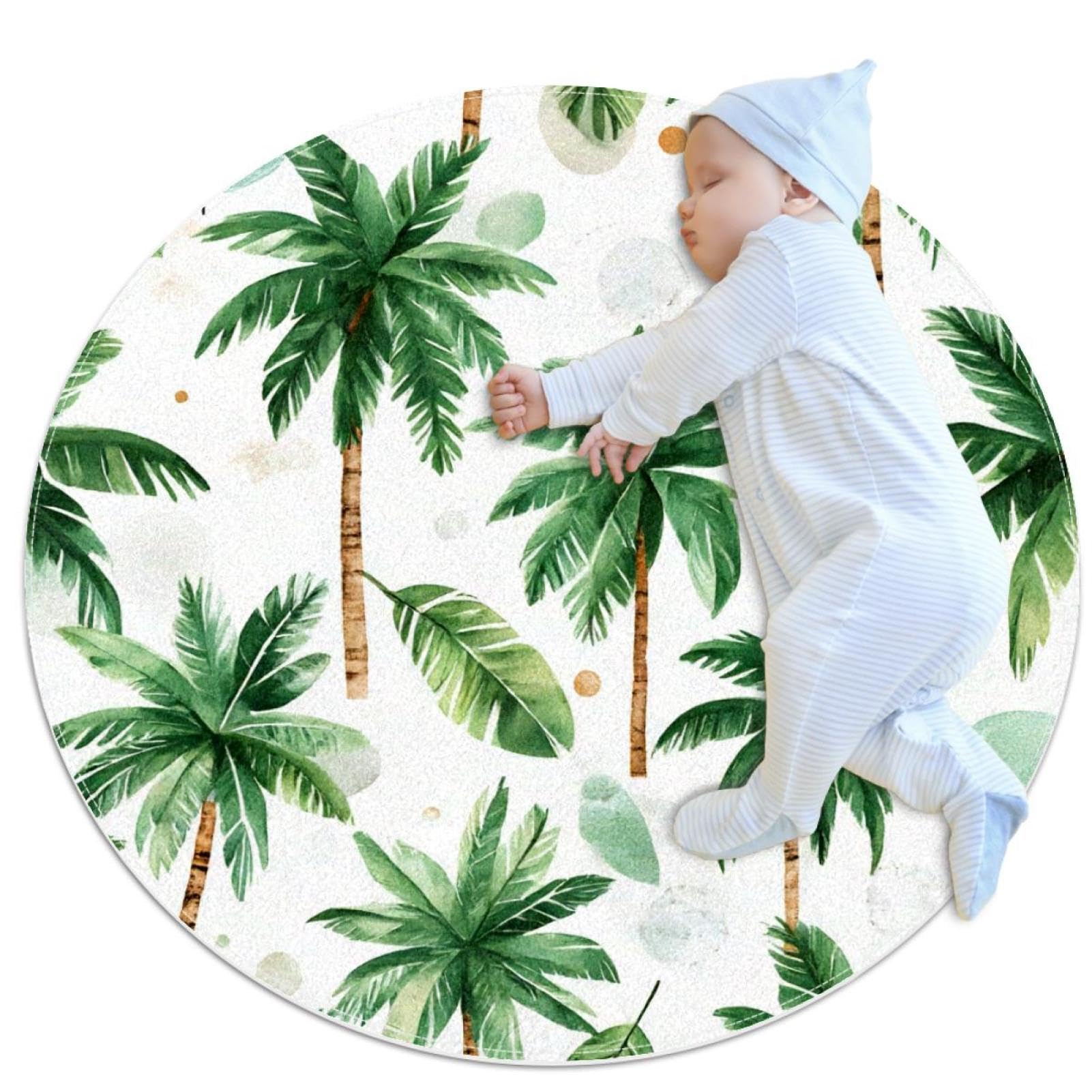 Tapis de salle de bain palmiers pour créer une ambiance jungle dans la chambre d'enfant