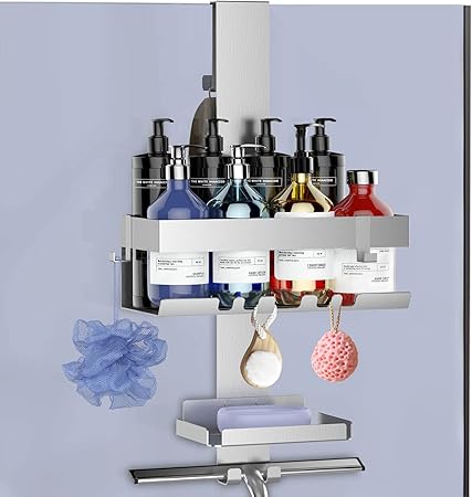 Duschablage Mit Saugnapf - Transparente Halterung Ohne Bohren 32x9cm Für Bad