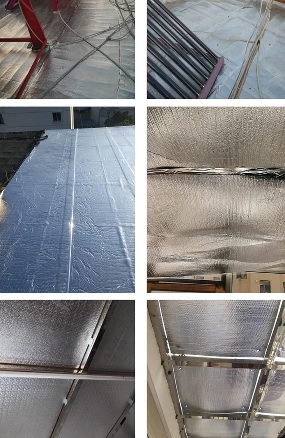 Thermal Insulation Film, Foam Radiation Barrier Heat and Cold Shielding Aluminium Foil Insulation(25m)