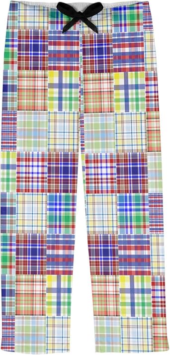 Blue Madras Plaid Print Mens Pajama 
