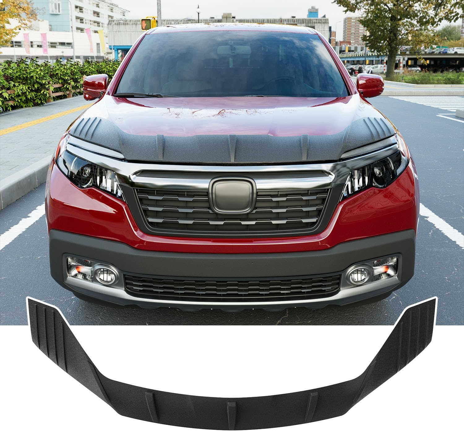 powoq Hood Deflector Compatible with 2021-2026 Ford Bronco Hood Protector Shield TPE Deflector Replacement for 2021-2026 Ford Bronco Accessories
