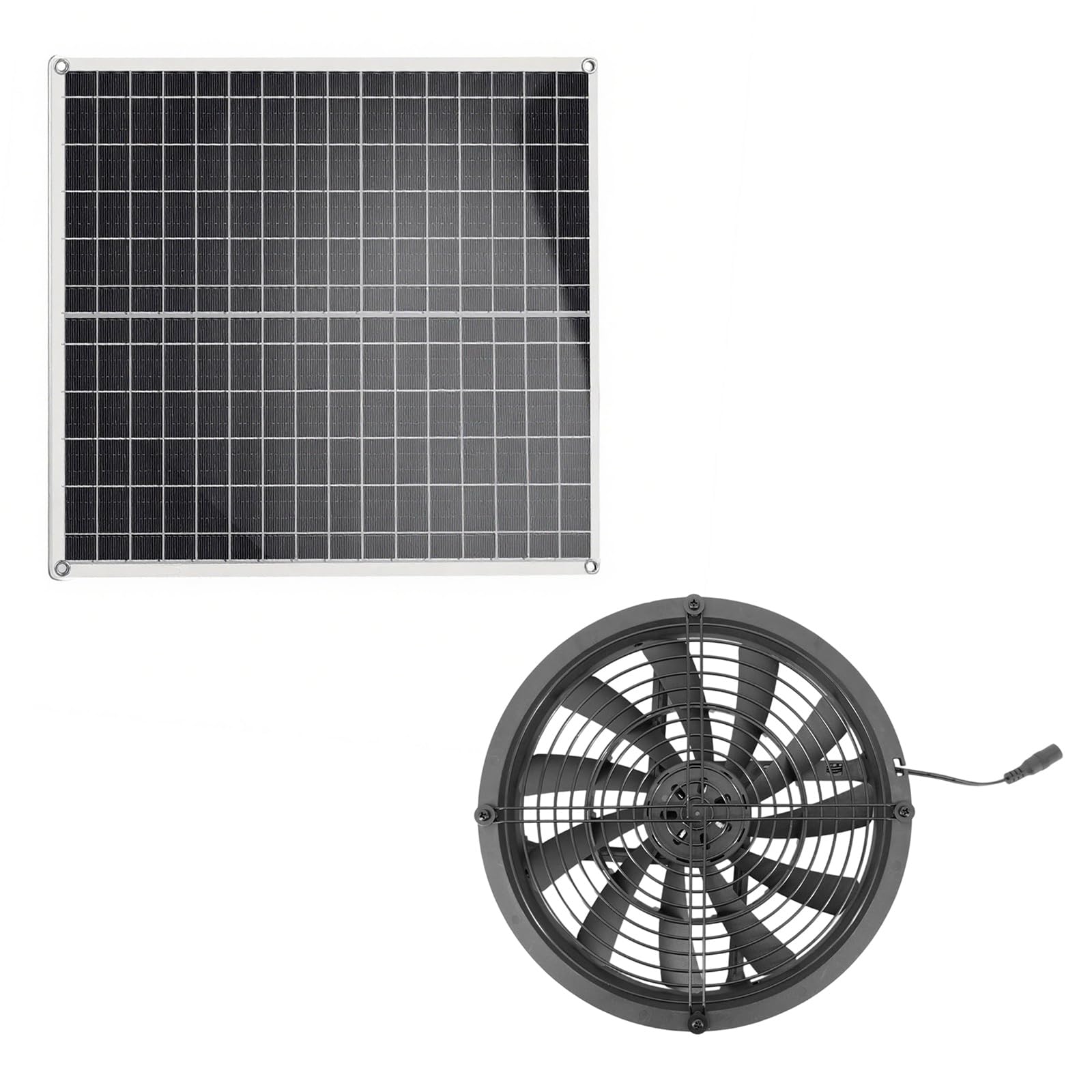 Solarenergie Lüftungsventilator, 20 W, hoher Motor, ideal für Gewächshäuser, Küchen, Hydrokultursysteme, leicht zu reinigendes Design, angetriebener Lüftungsventilator