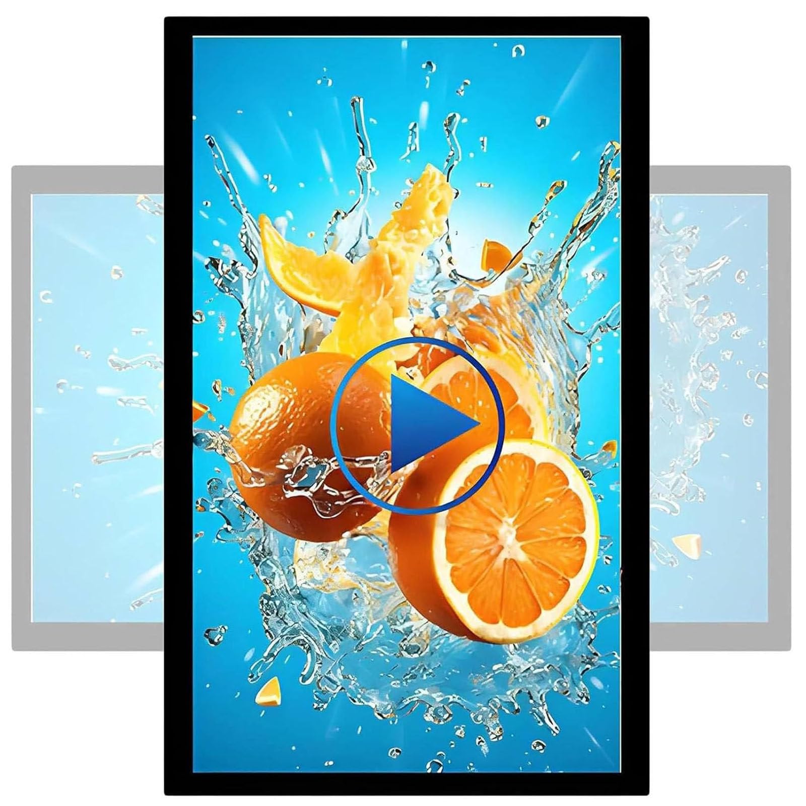 Drmoxin Digital Kiosk, Advertising Media Player, Digital Signage Remote Release/USB Release HDMI/USB/WiFi for Restaurants,Cafes,Salons,Shops 15.6in