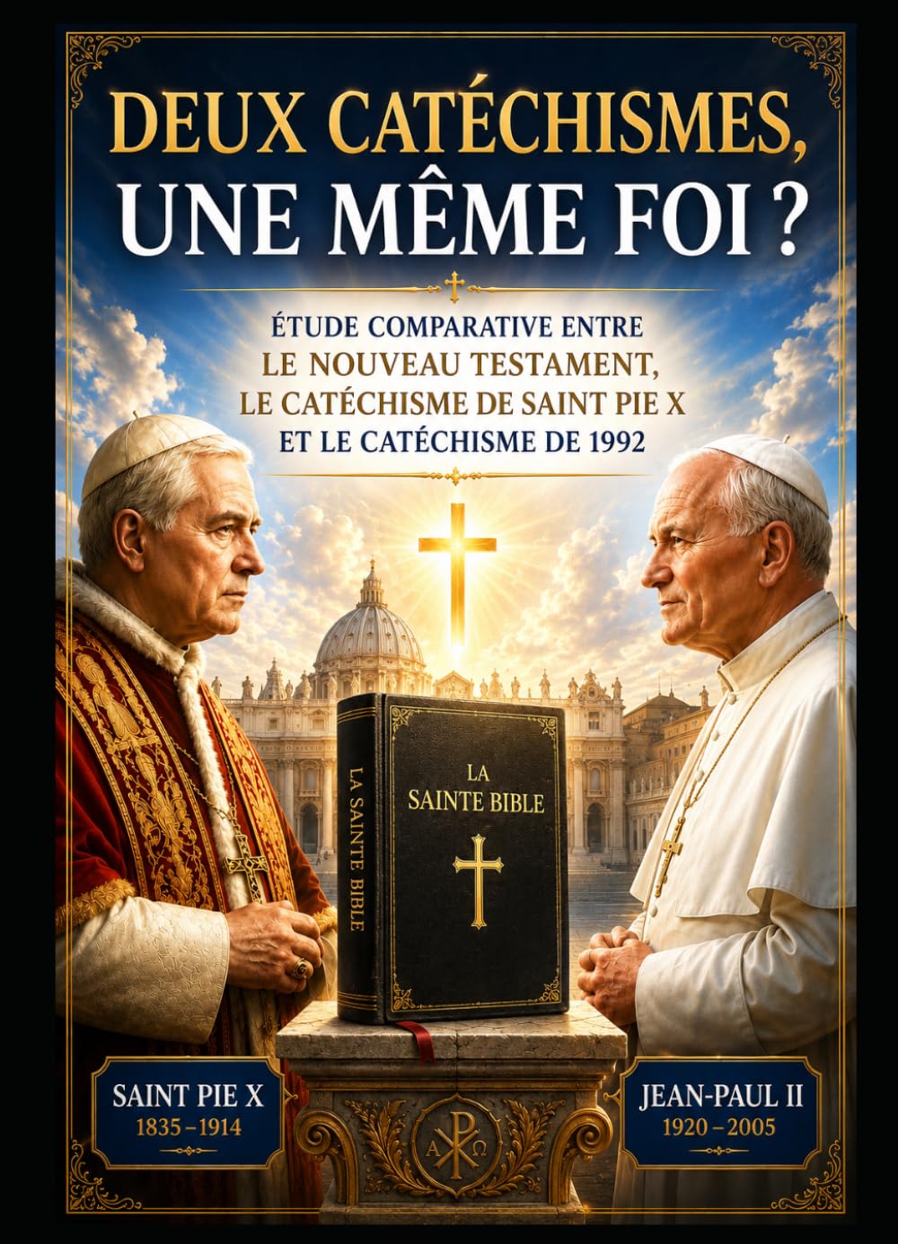 Deux catéchismes, une même foi ?: Etude comparative entre le Nouveau Testament, le Catéchisme de Saint Pie X et le Catéchisme de 1992.