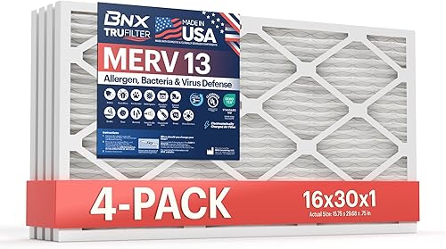 Miniatura 115 de BNX TruFilter - Filtro de aire 14 x 25 x 1 MERV 8, electrostático plisado para defensa contra polvo y mascotas, para aire acondicionado, HVAC