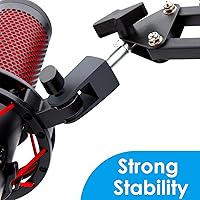 Vista 3 de YOUSHARES HyperX Quadcast Mount Adapter para HyperX Quadcast s Mic – El adaptador de repuesto de brazo brazo HyperX Quadcast obtiene el soporte