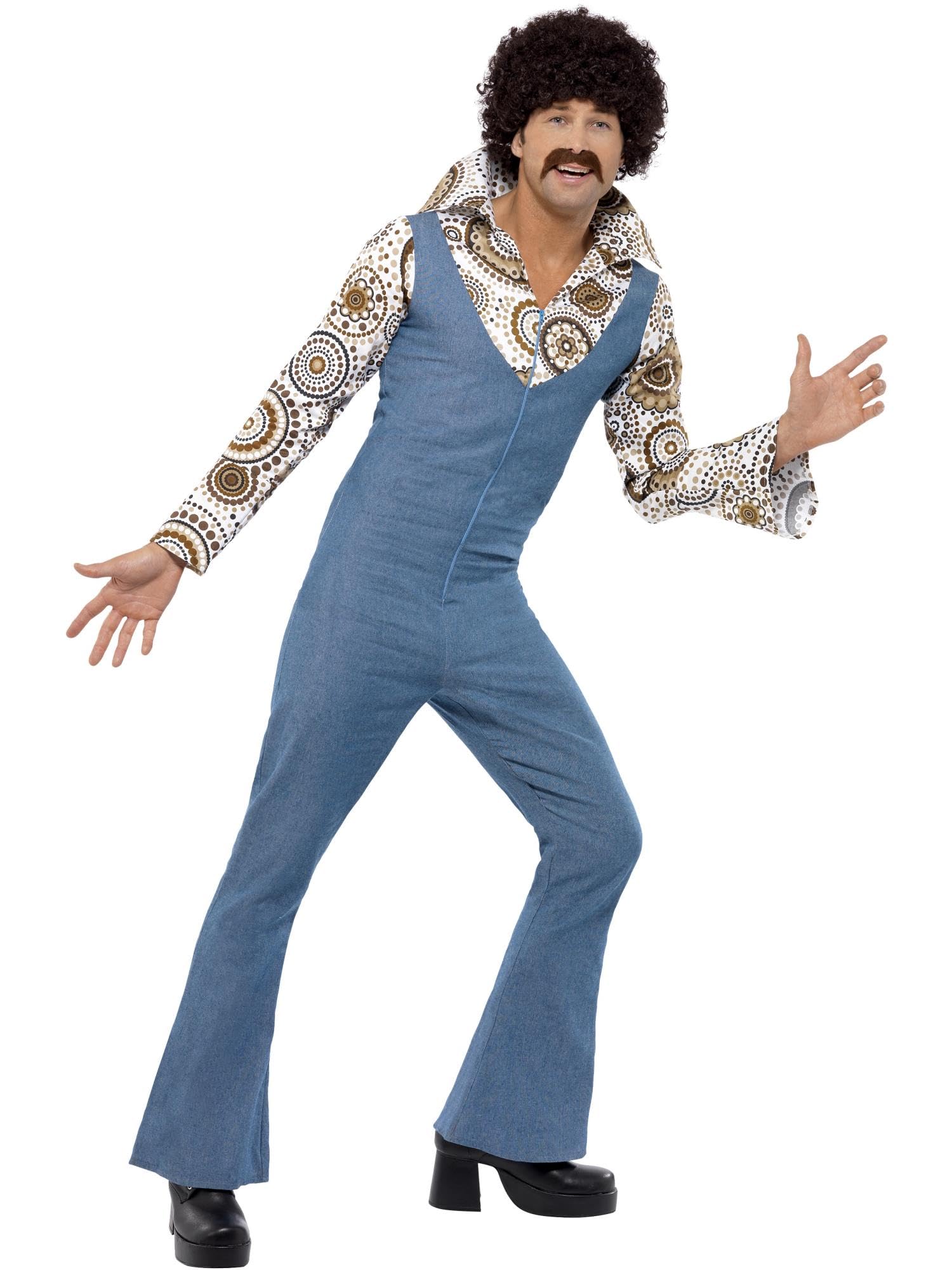 SMIFFYS Costume da ballerino all'ultima moda tuta con finta camicia attaccata Halloween