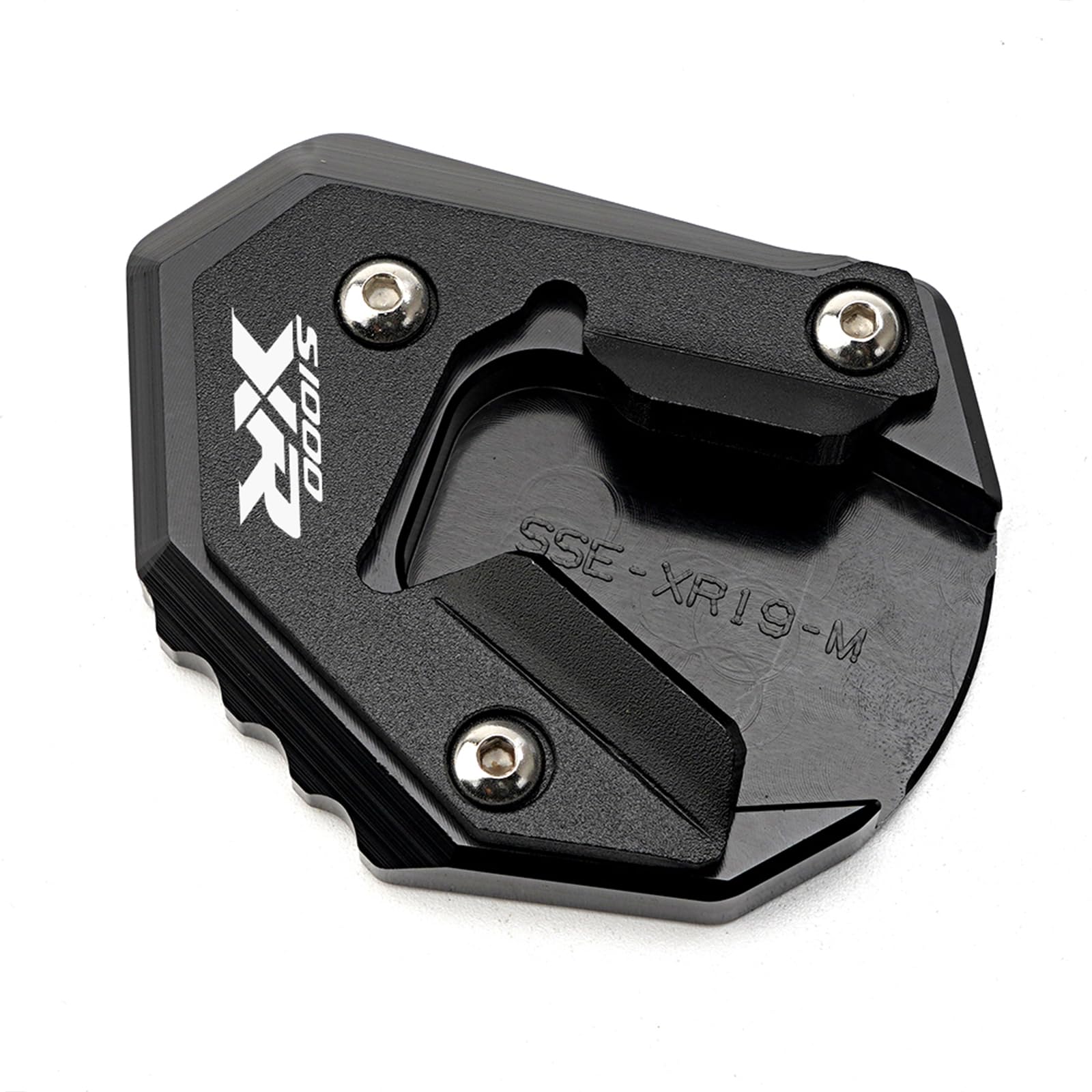 Accesorios de motocicleta para S1000XR S1000 XR 2014 2015 2016 2017 2018 Placa caballete de extensión de soporte lateral (negro, 2017-19)