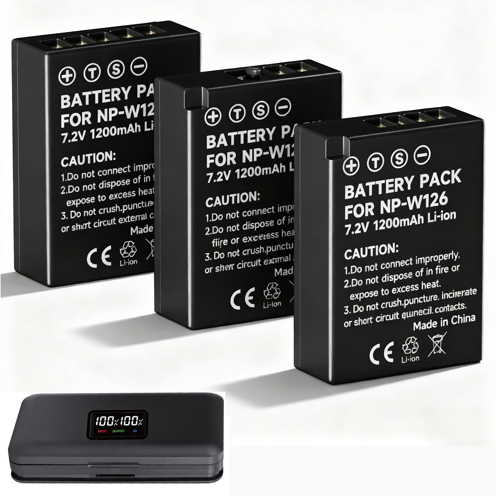 Amazon.com : NP-W126 & NP-W126S Batteries 3-Pack USB-C Fast