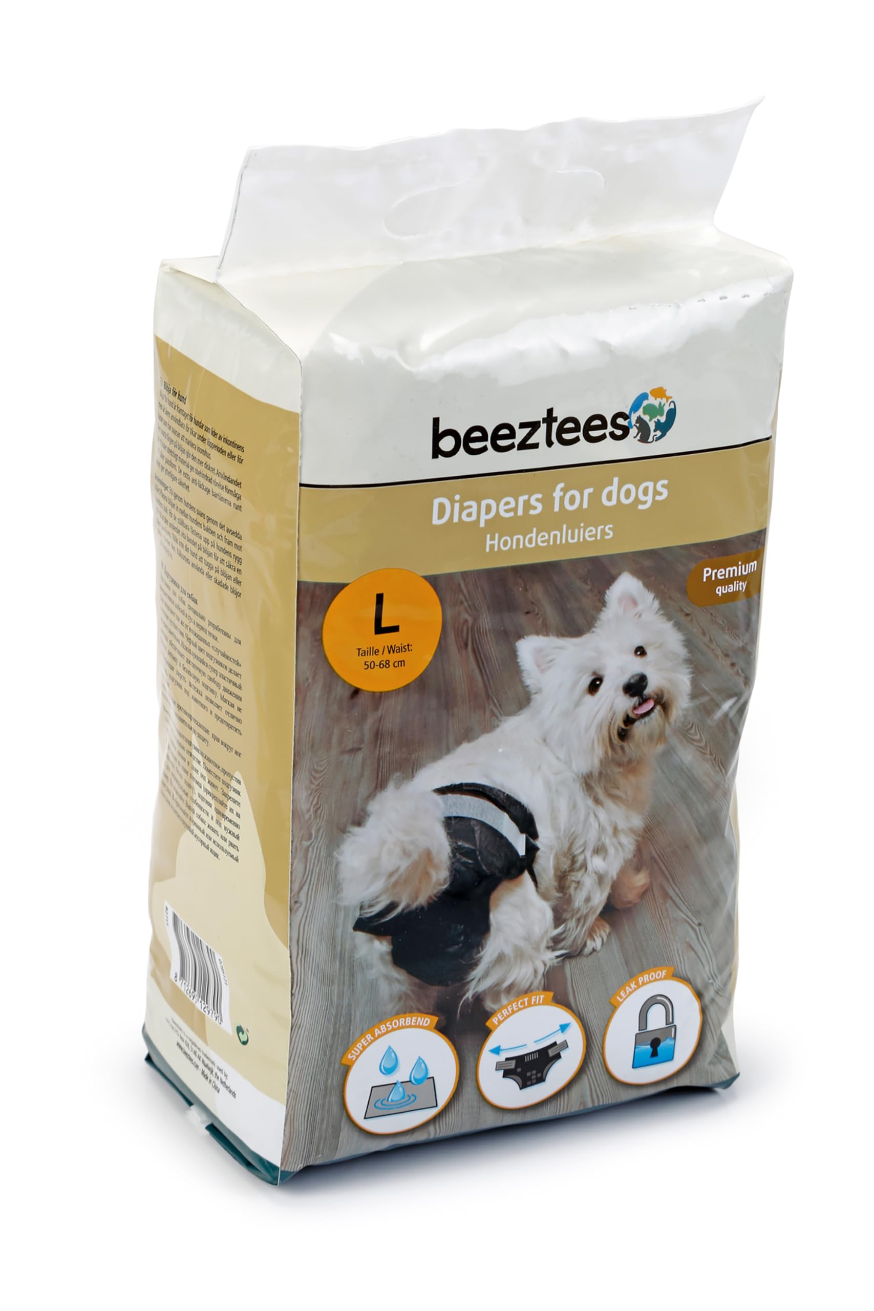 Beeztees Köpek Alt Bezi, Siyah, 10 Adet, L