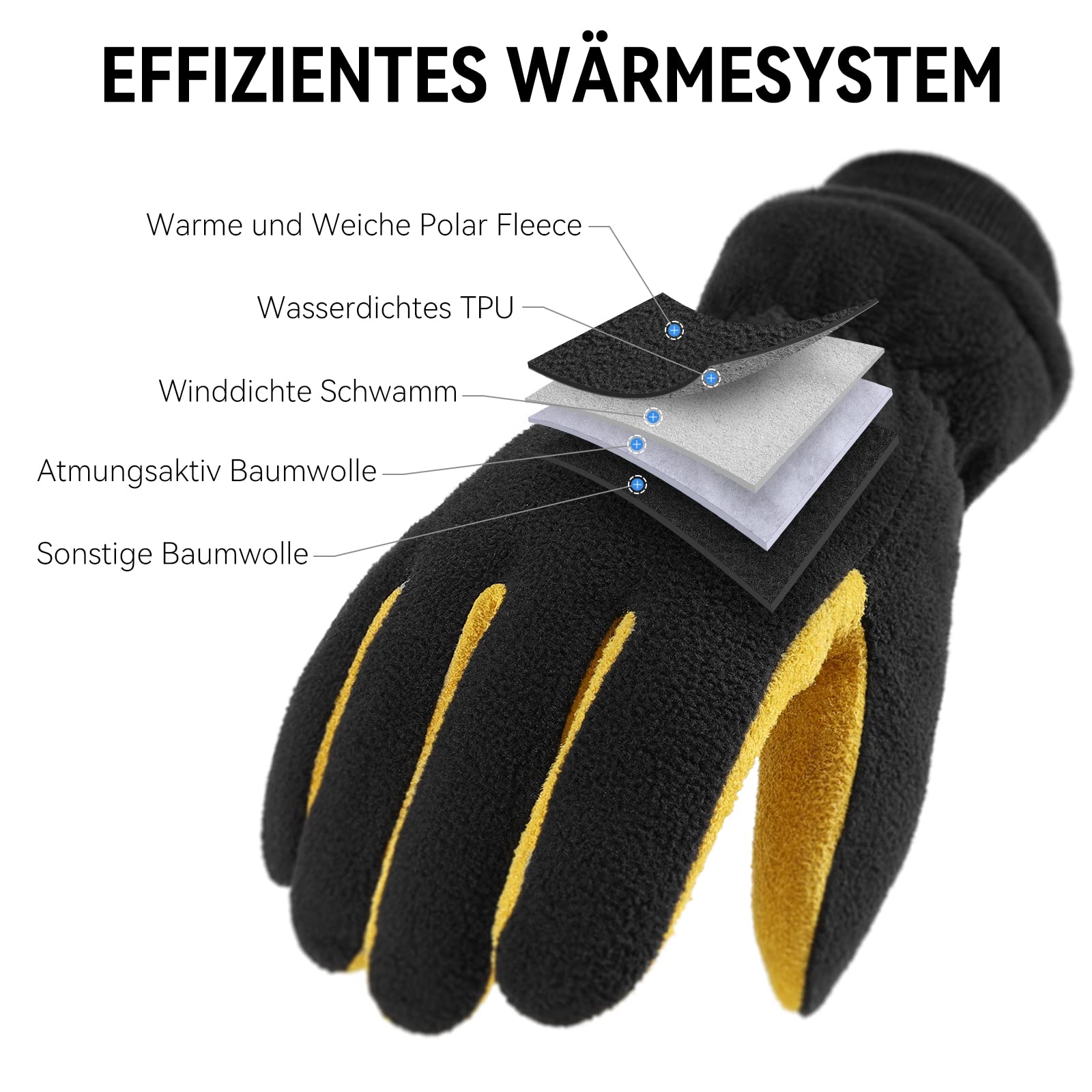 OZERO Guantes de esquí para hombre y mujer, guantes térmicos de invierno, impermeables y resistentes al viento, perfectos para esquí, snowboard, motocicleta, bicicleta y actividades al aire libre