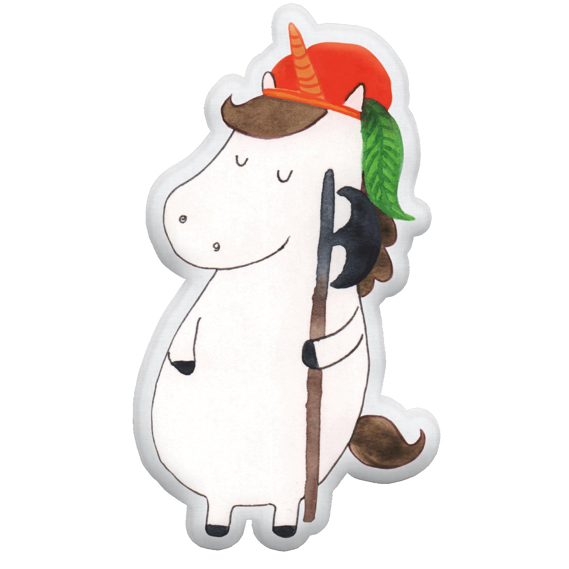 Mr. & Mrs. Panda Zierkissen Einhorn Junge 70 cm - Geschenk, Plüschtier, Kuscheltier, Kissen, Bube, Mittelalter, Unicorn, Kuschelkissen, Tierkissen, Einhörner, Dekokissen