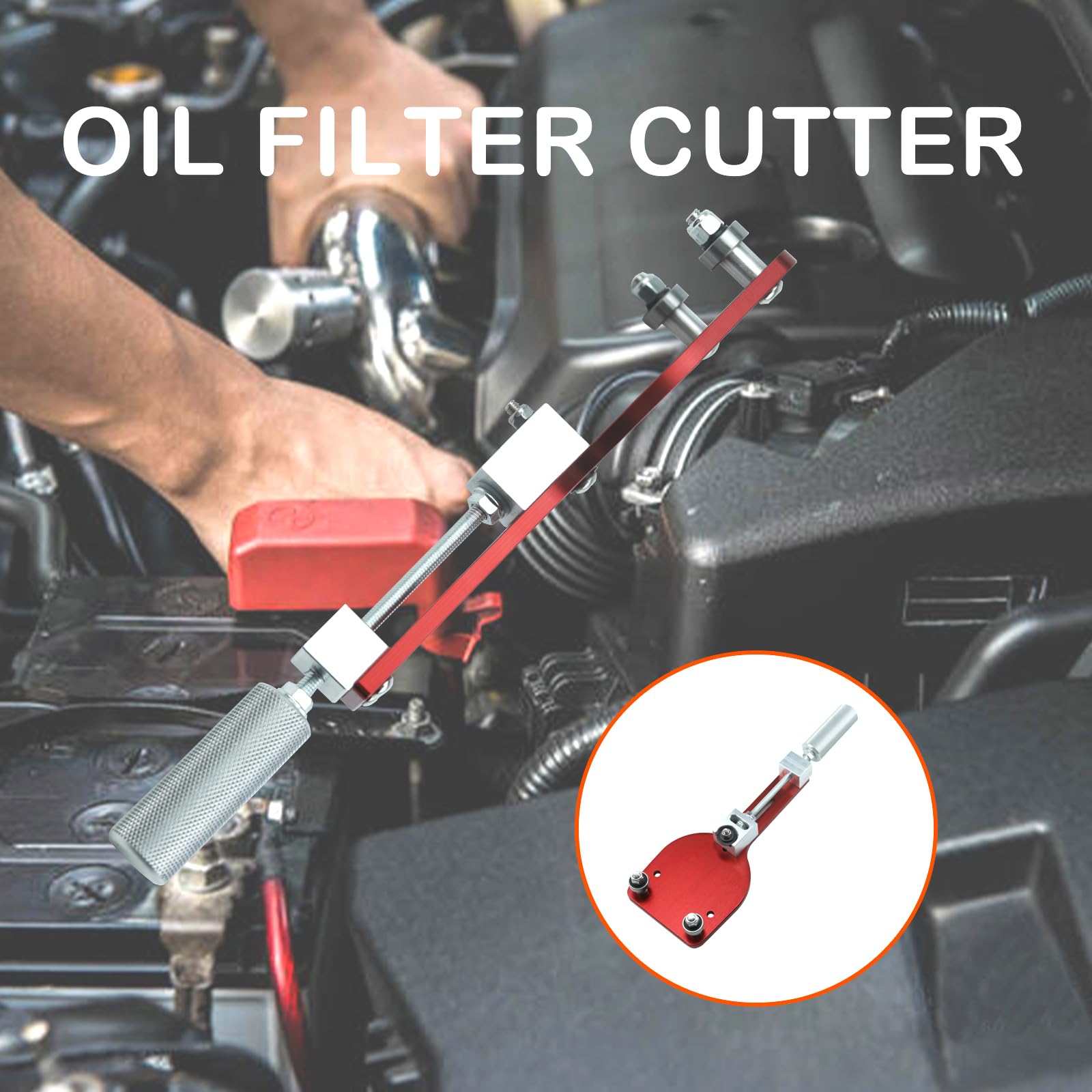 DOPPAPS 77750 Oil Filter Cutting Replace Tool Compatible with Filter Cutting Range 2-3/8