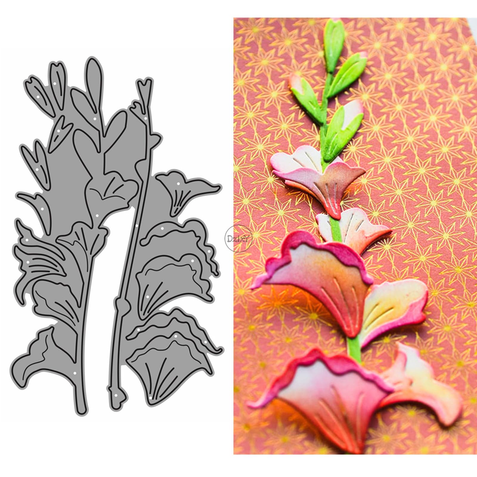 DzIxY Morning Glory Leaf Metal Cutting Dies for Card Making Kit Embossing Paper Die Cuts Set Scrapbook Stencils Supplies Machine Templates