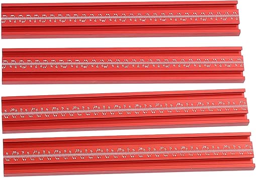 Aluminium Alloy Saw Guide Rail Kit, Universal Woodworking Track System, Parallel Cutting Guide with Clear Scale for Table Saw and Circular Saw, Includes Rails Sliders Screws for DI