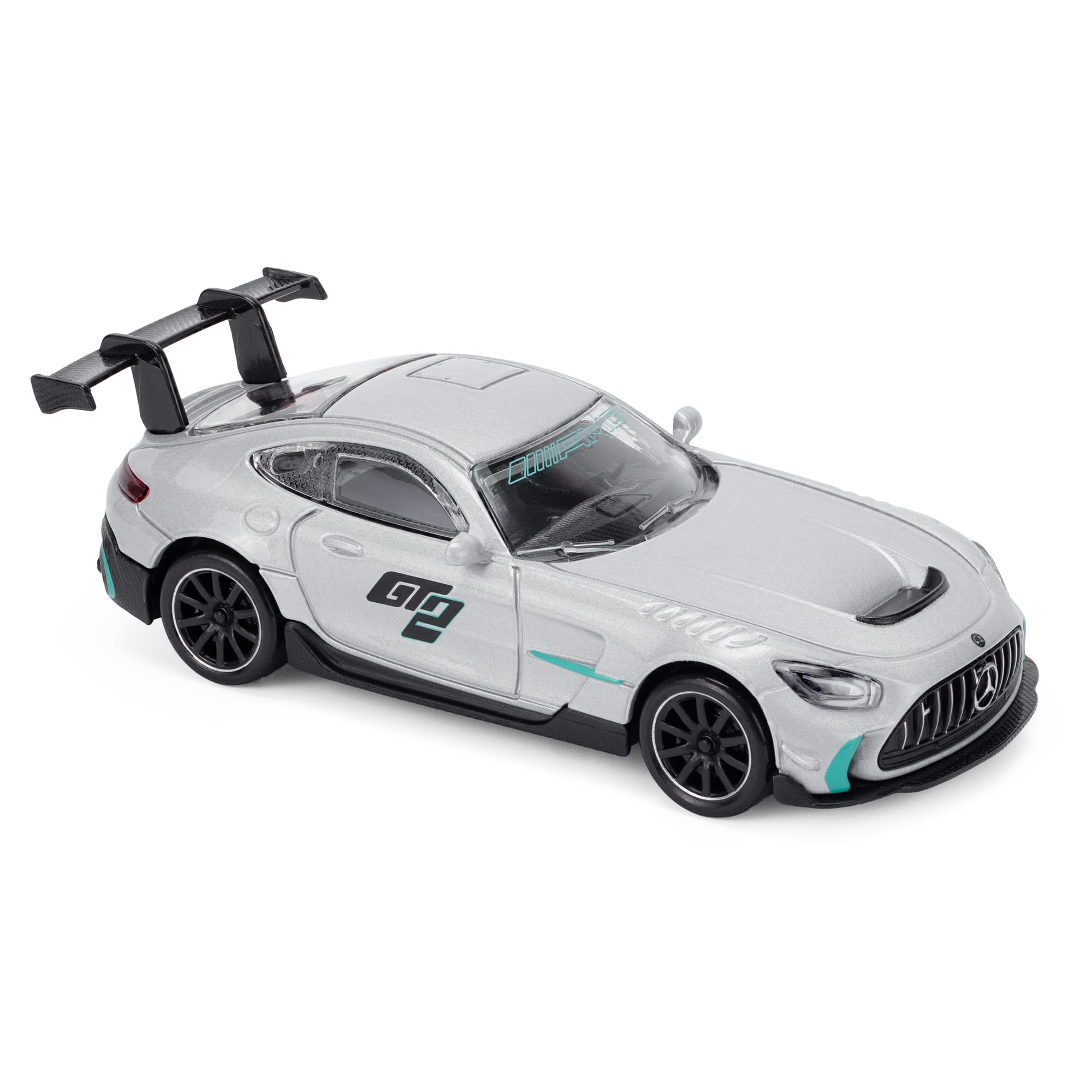 【こうじろう】Mercedes-Benz AMG ホワイト ミニカー Mercedes-AMG GT2 1:43 Scale Die-Cast Model Car - Silver | Detailed