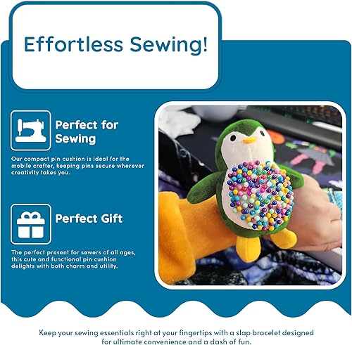 Miniatura 4 de Adorable cojín de muñeca de pingüino para coser (verde)