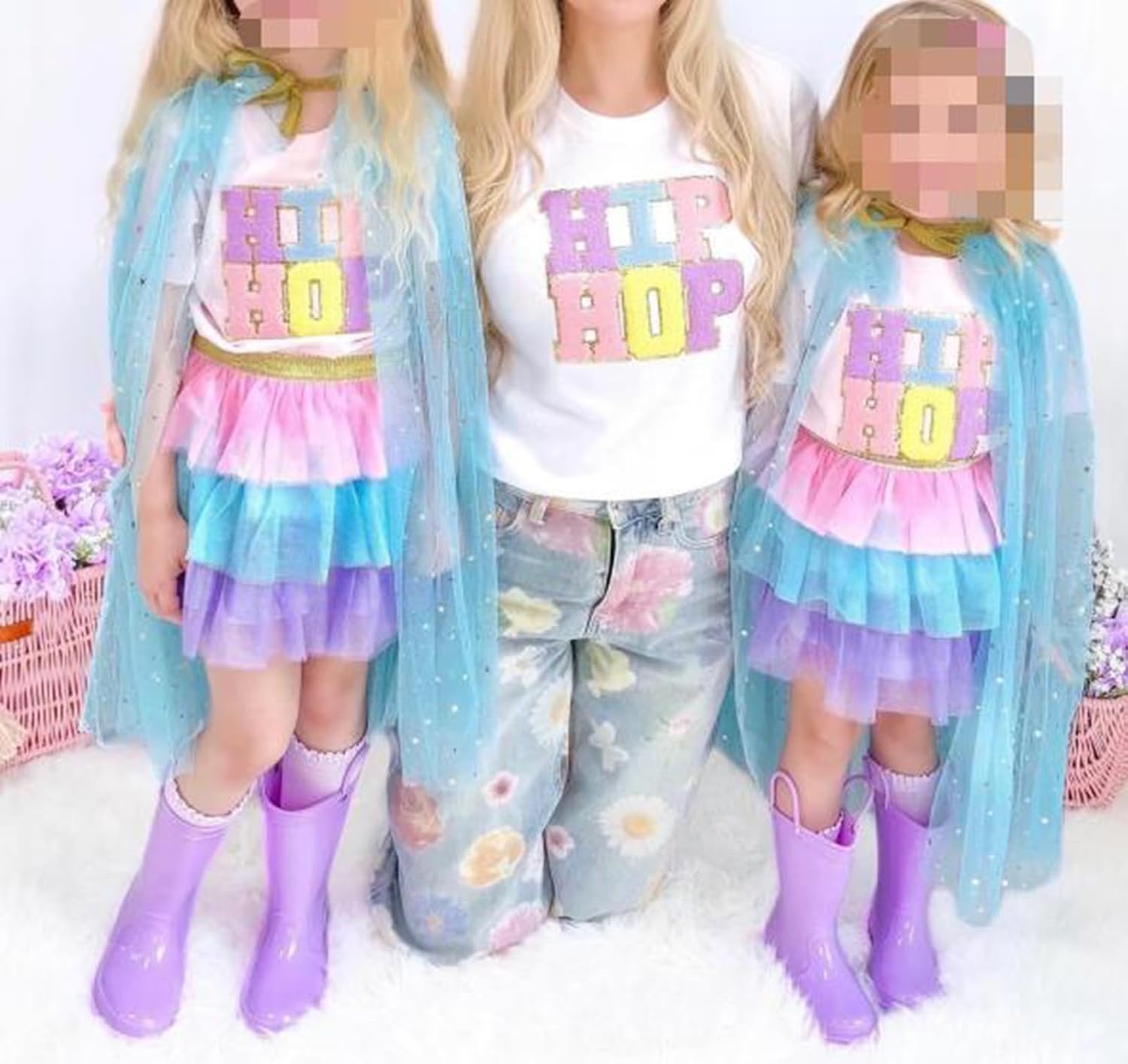 Karuedoo Toddler Baby Girl Easter Outfit Letter Embroidery Short Sleeve T-Shirt Tops Tulle Tutu Skirt Set 2Pcs Spring Clothes - Image 3