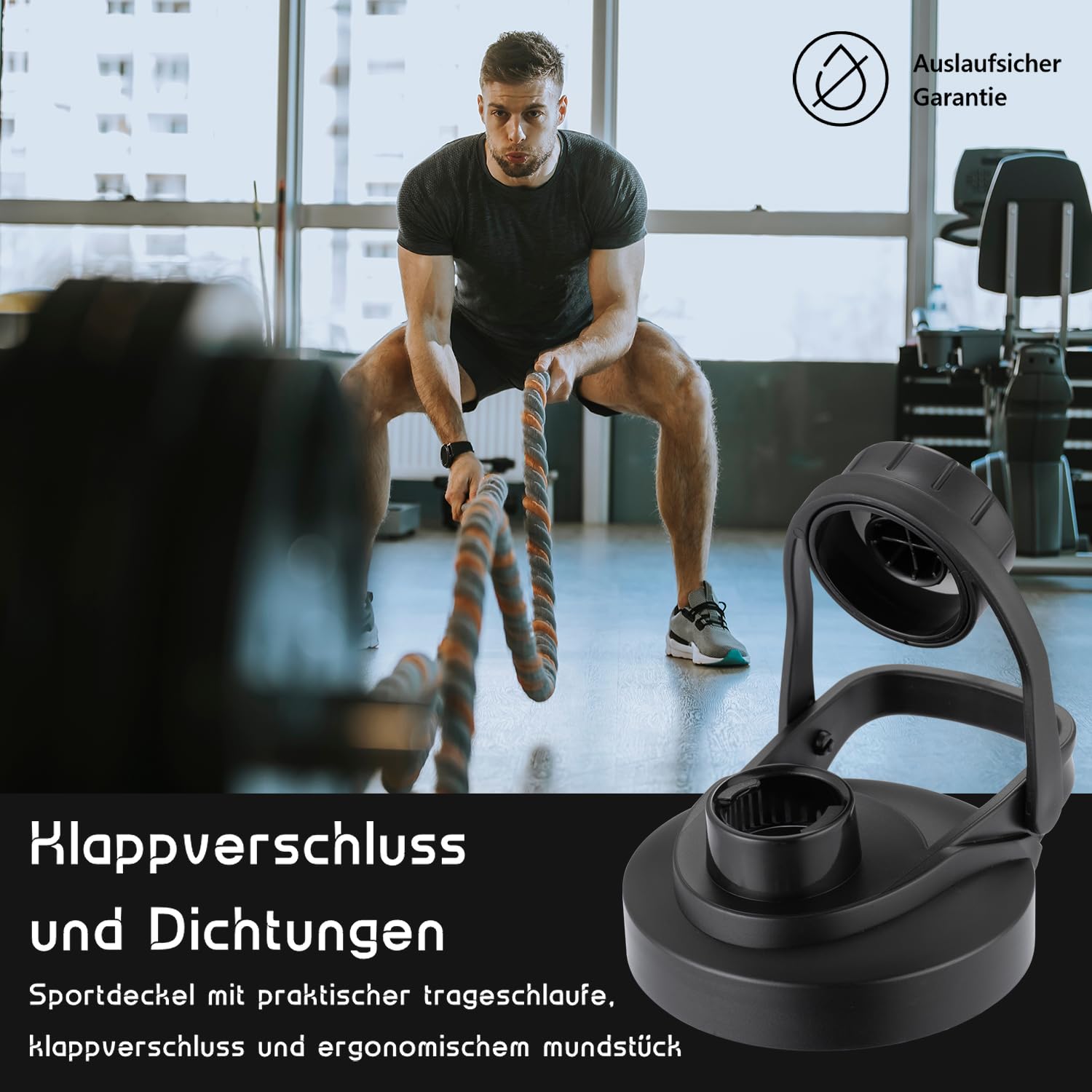 VETIN Thermo Protein Shaker, Proteinshake Edelstahl 750 ml | Doppelwandige Isolierung, Integrierte Messskala, Auslaufsicher, Abnehmbares Deckel-Sieb, für Fitnessstudio oder Outdoor-Sport