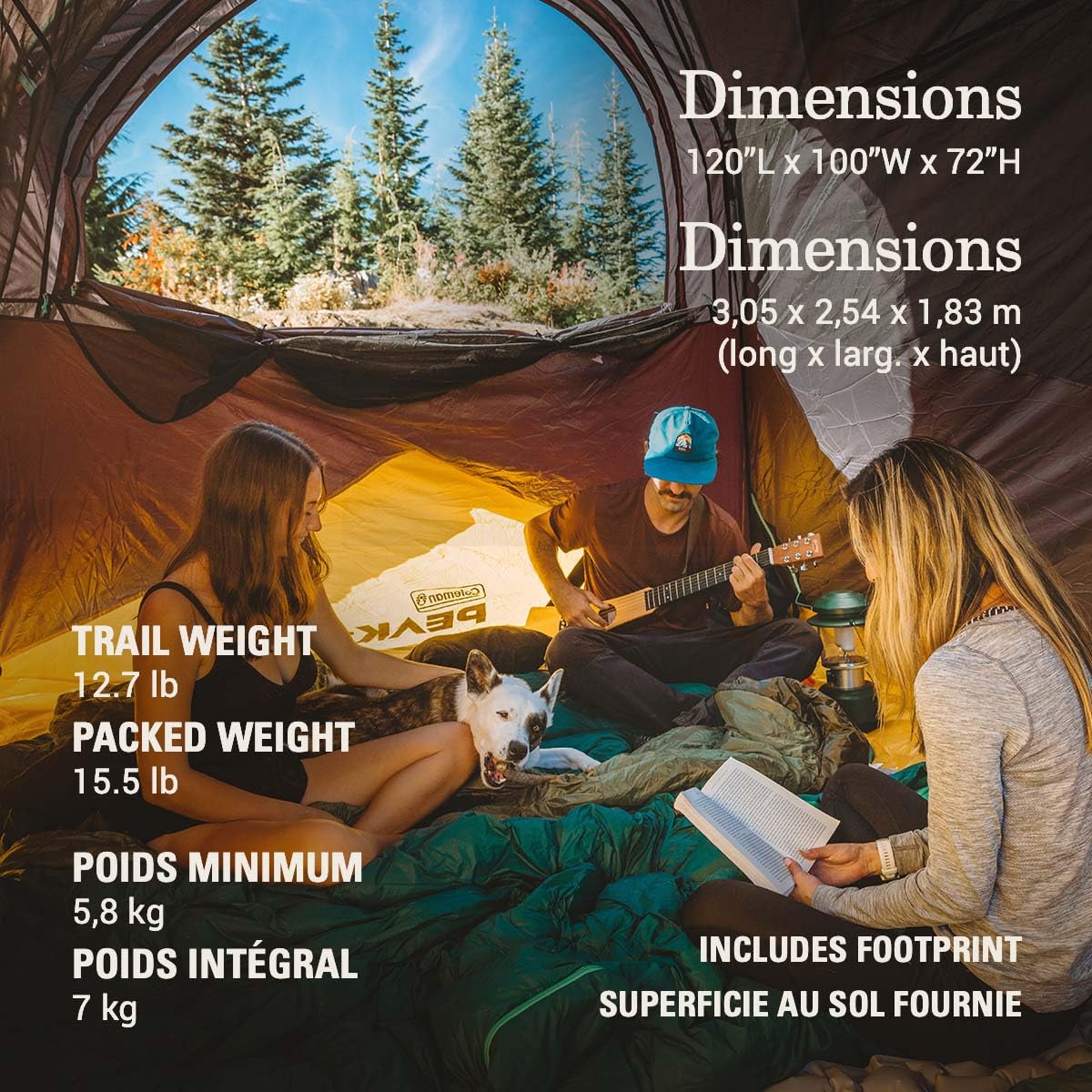 Coleman PEAK1 Premium Backpacking Tent, Waterproof Fabric with 2,000mm