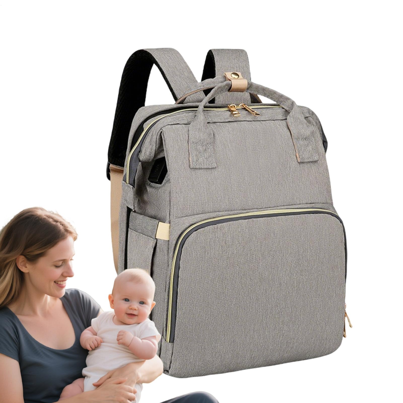 Borsa per pannolini impermeabile, grande capacità, accessorio da viaggio leggero per riporre vestiti, giocattoli e bottiglie