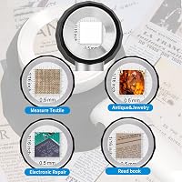 HunterBee 30x Nagyító Kézi Nagyítóüveg 10x 30x LED Világítással Vonalzó Skála Ékszer UV Dermatoszkóp Fekete 9