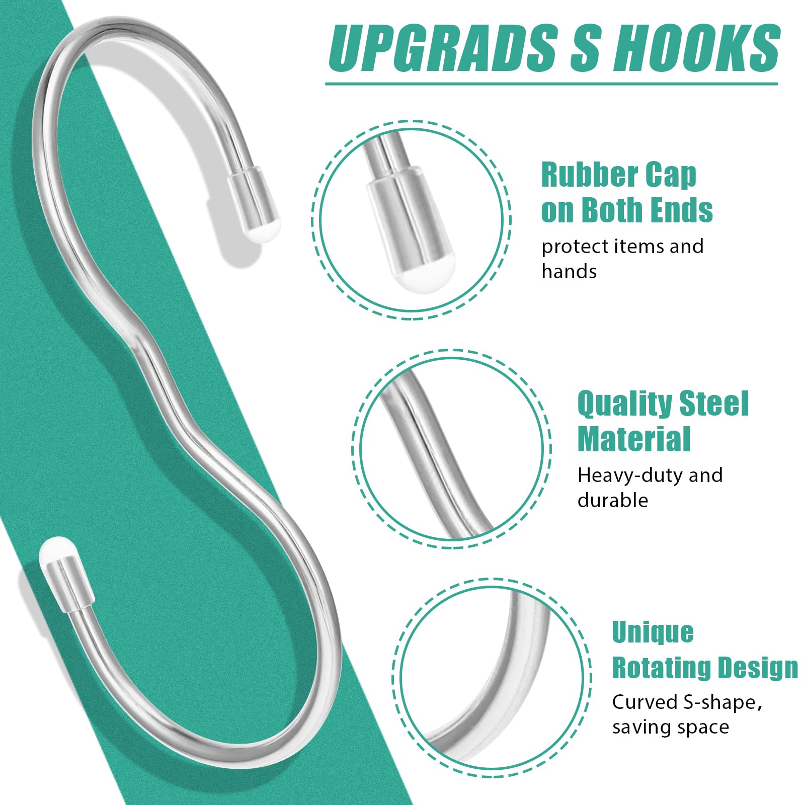 10 Stück S-Haken Edelstahl - Sicherer Aufhängehaken Für Küche & Garten