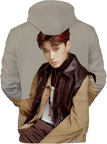 Vista 12 de Xkpopfans Kpop ATEEZ Sudadera con capucha con estampado 3D del tesoro Wooyoung San Mingi