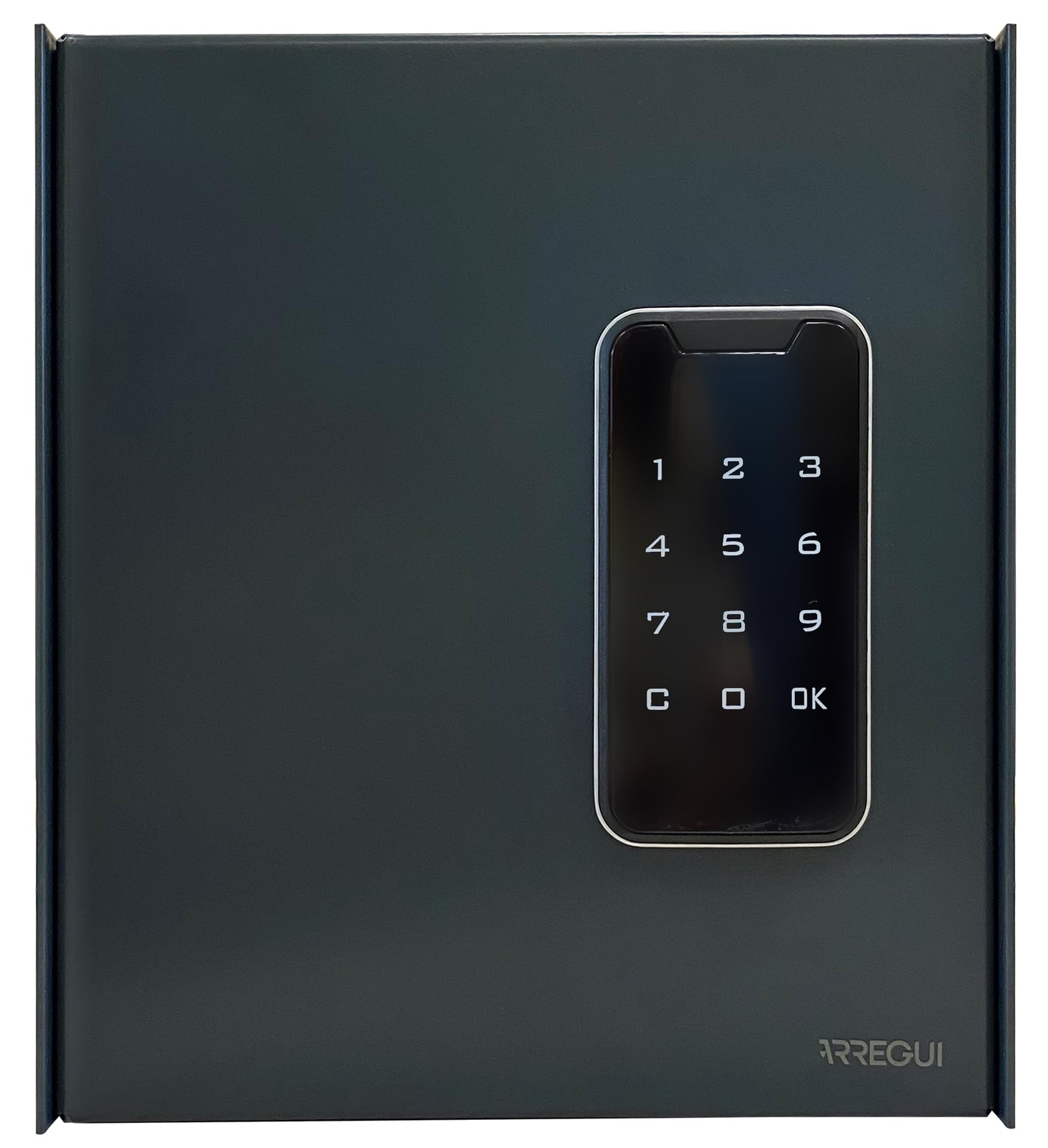 ARREGUI Keypro PLPRO14 Armoire à clé Fermeture à Code | Boite à Clef 14 Crochets Serrure electronique | Armoire de sécurité Usage partagé Clavier Tactile | Installation Facile | 22x20x10 cm | Gris
