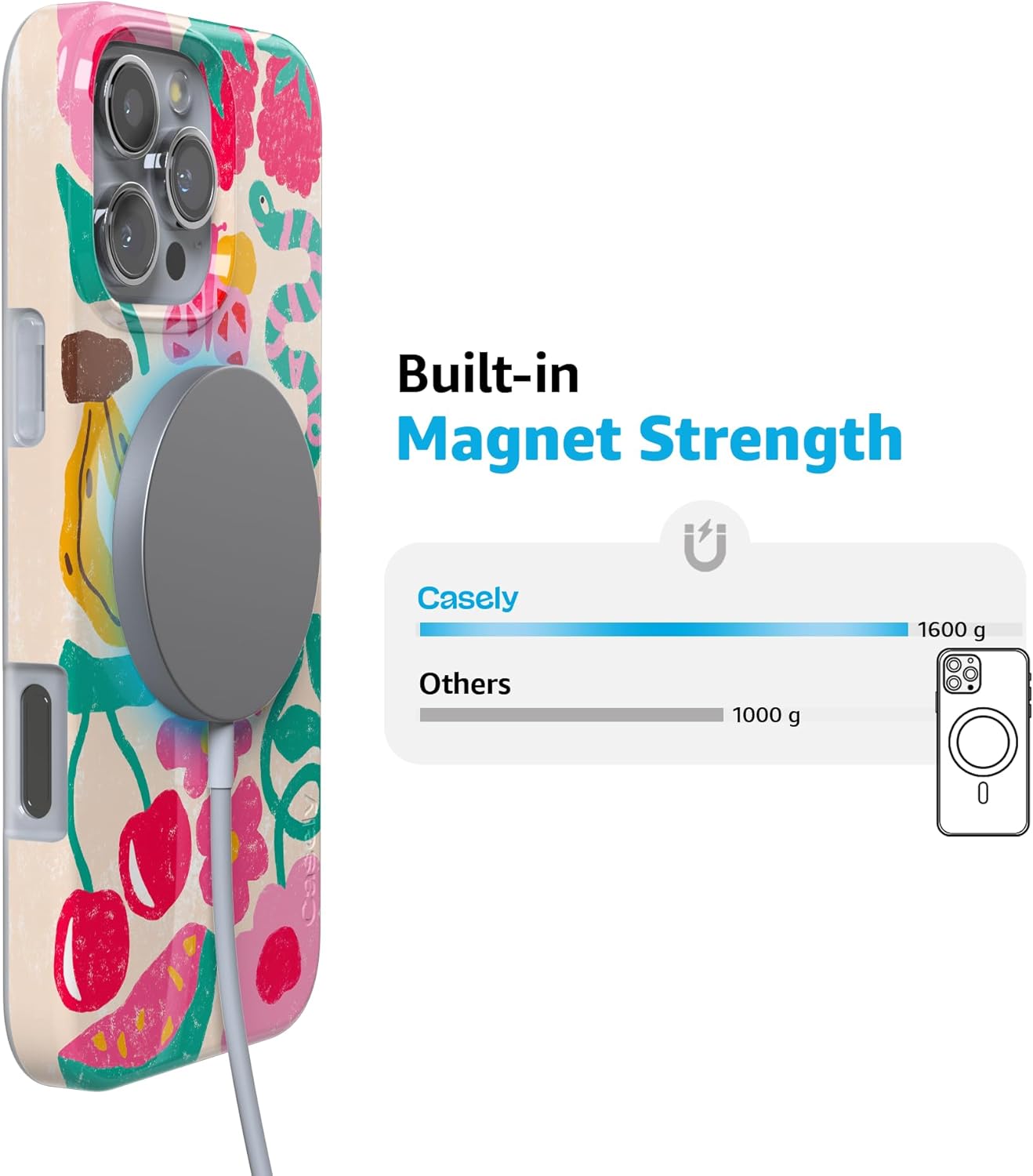 Casely iPhone 16 Pro Case | Doodle Bug | Crayola Crayon | Compatible with MagSafe | Classic Ultra Slim Design