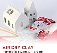 Vista 2 de Arcilla modeladora de endurecimiento al aire DAS, bloque de 1 kg, color blanco (387500)