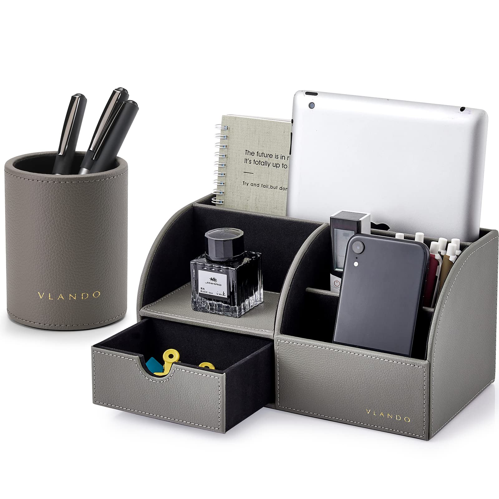 Organizzatori per cassetti per ufficio (set grigio)