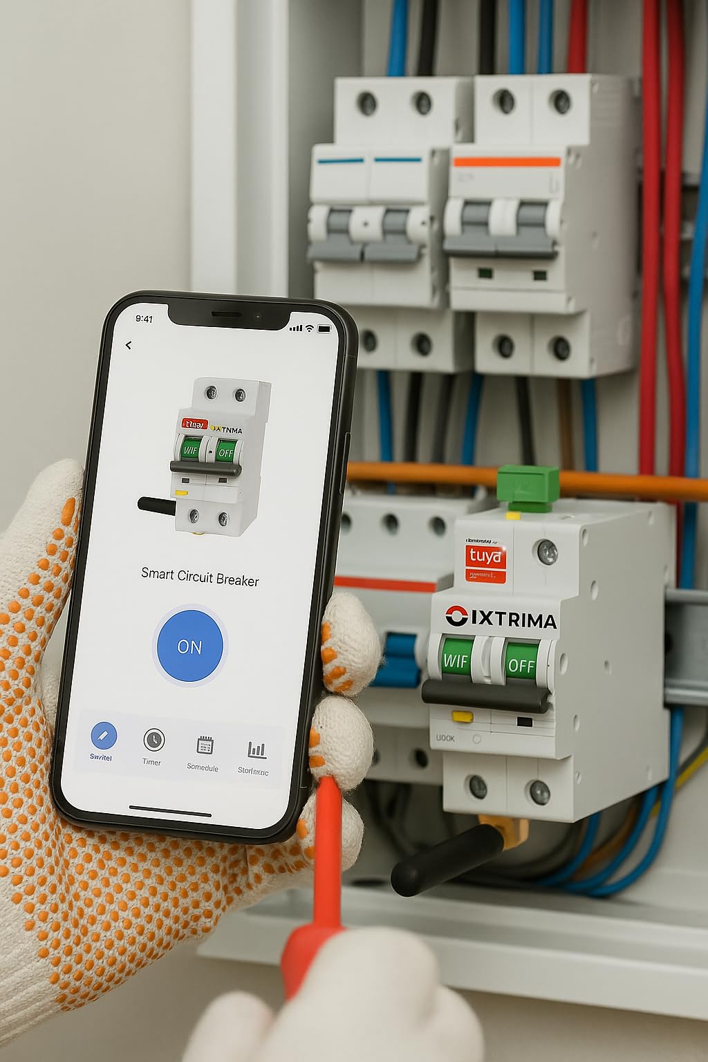 Interruttore Differenziale RCBO WiFi 1P+N 16A con Protezione Tuya Smart per Impianti Domestici – ESR3516