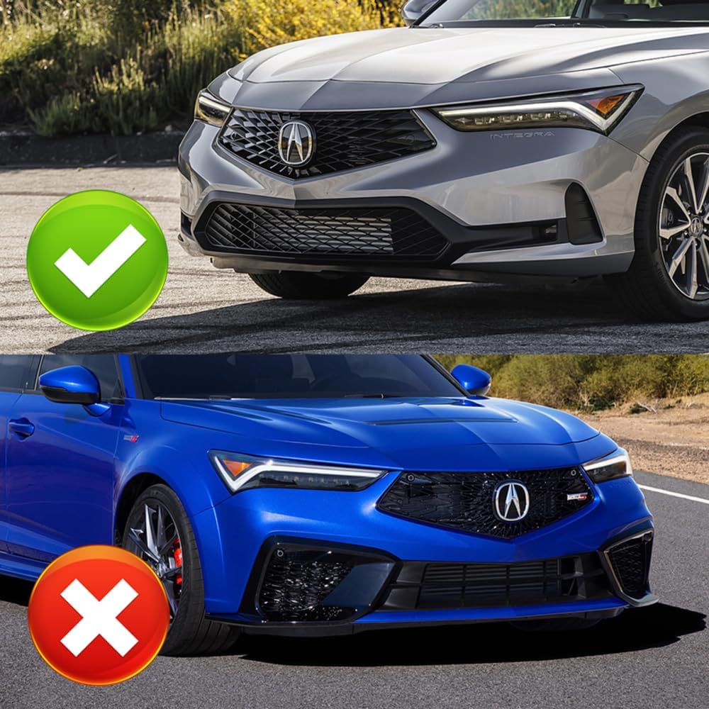 Q1-TECH, 9PCS Front Bumper Lip & Side Skirt Extensions Diffuser Compatible with Acura Integra Hatchback Base Model 2023-2025, Front Lip Spoiler Splitter ABS, 2024 (Painted Black)