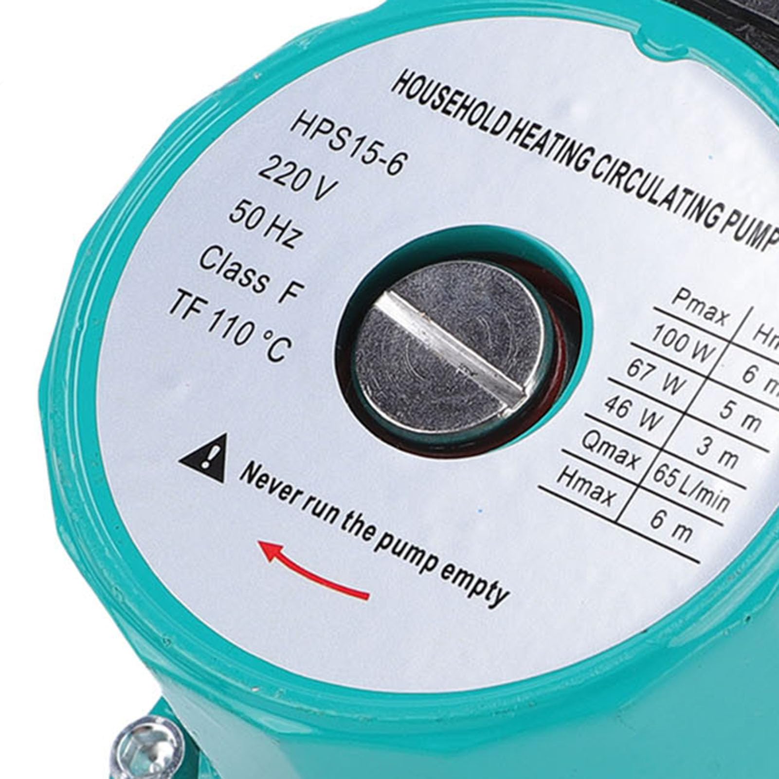 Cocoarm Pompa di Ricircolo dell'acqua Calda, Pompa di Circolazione dell'acqua in Ghisa con Controllo a 3 velocità 46W 67W 100W 65L Min 6m Prevalenza NPT 1in per di Riscaldamento Elettrico Uso