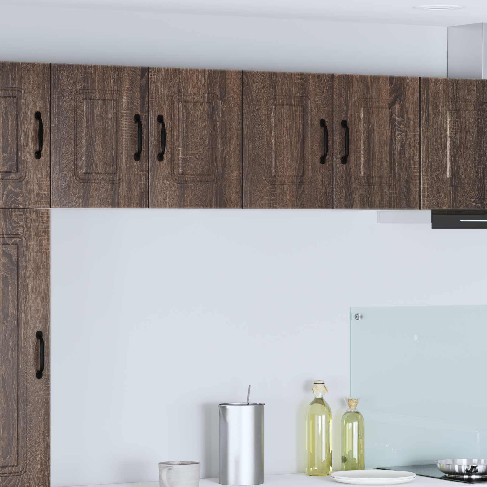 Kalmar Juego de 2 armarios de cocina, aspecto roble marrón, 60 x 31 x 40 cm, material de madera, montaje en pared, amplio espacio de almacenamiento para cocina, comedor