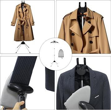 Steamer Stand With Ironing Gloves,Garment Steamer Stand,Folding Telescopic Clothes Steamer Holder Stand,Hanger For Steaming Clothes,teamer Hanger Stand,Garment Steamer Clothes Rack