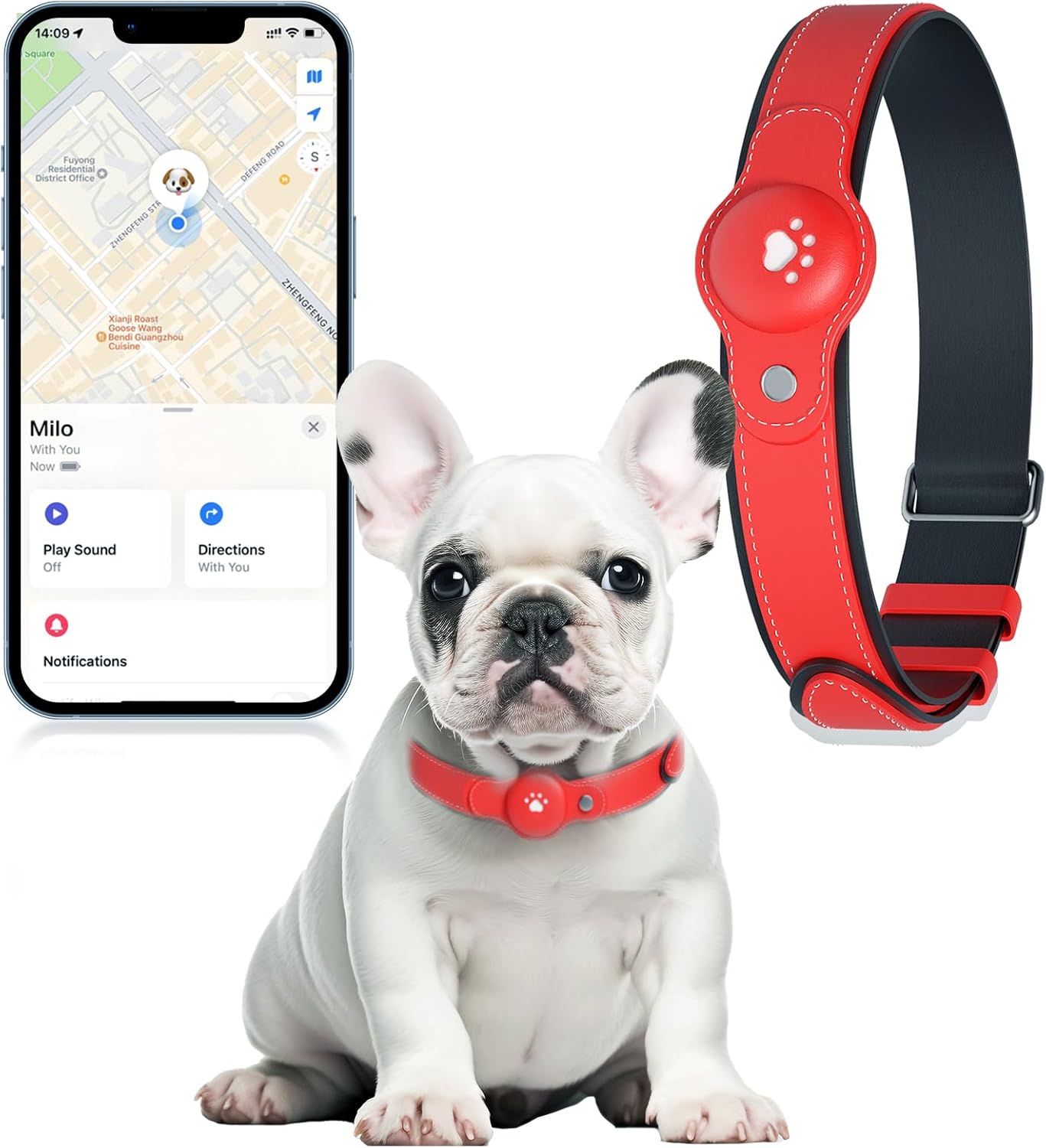 BONSO 2-in-1 GPS Tracker for Dogs: Smart Collar with Real-Time Location