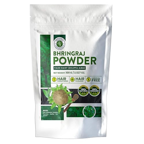 Bhringraj - Polvo o margarita falsa (Eclipta Alba)  3.53 oz (3.5 onzas)  100% natural, orgánico, suplemento de hierbas, acondicionador para el
