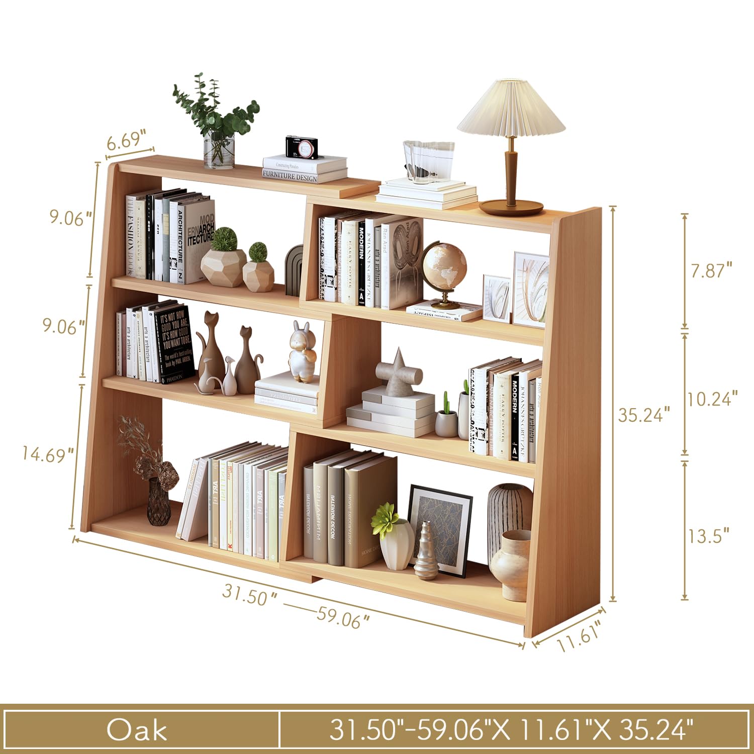Amazon.com: IOTXY Wooden Extendable Shelf Bookcase - 3-Tier Ladder
