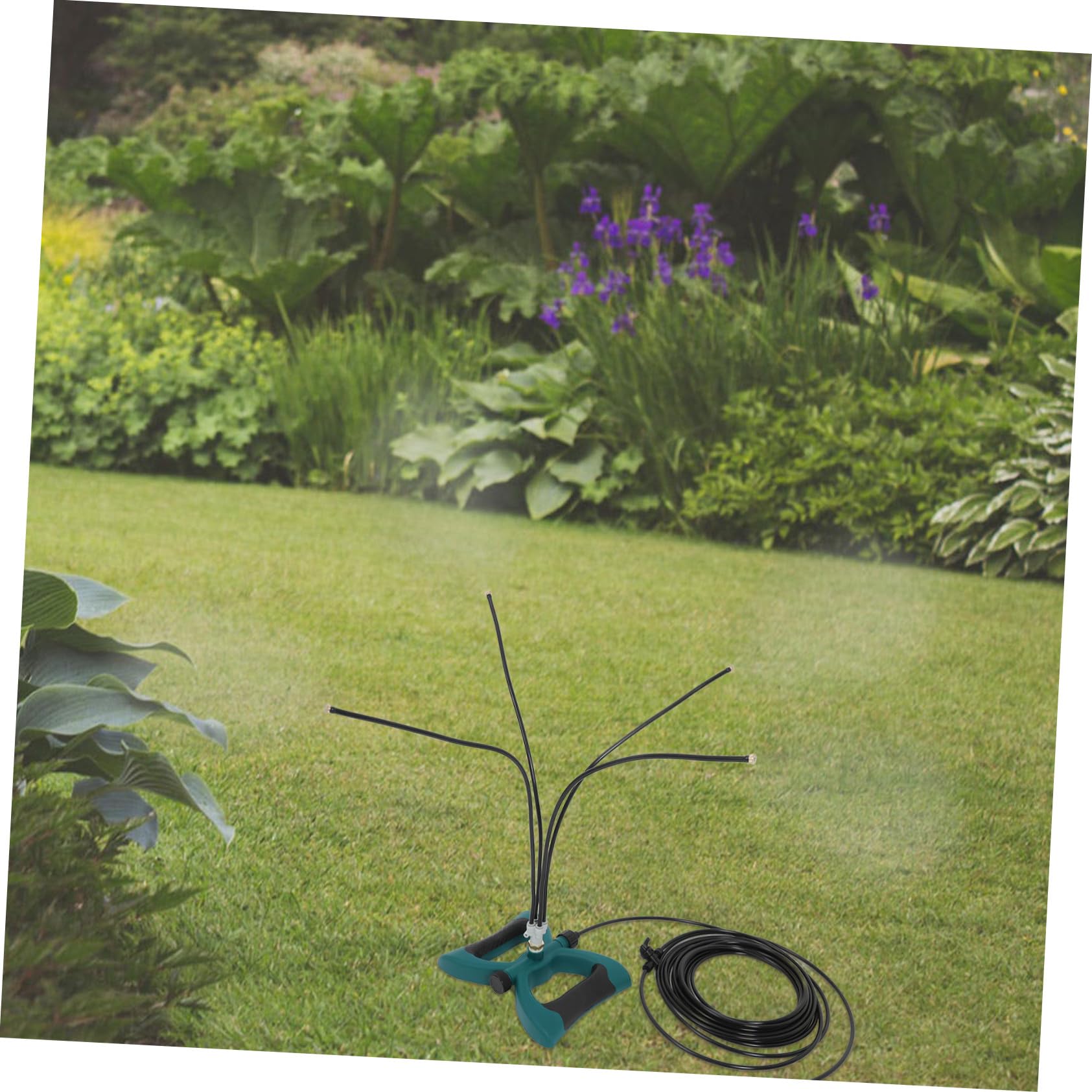 ibasenice Système de Brumisation Extérieur en Abs et PP Refroidissement Haute Efficacité sur Pied Compatible Tuyau Jardin 3/4 Pouces pour Activités de Plein Air