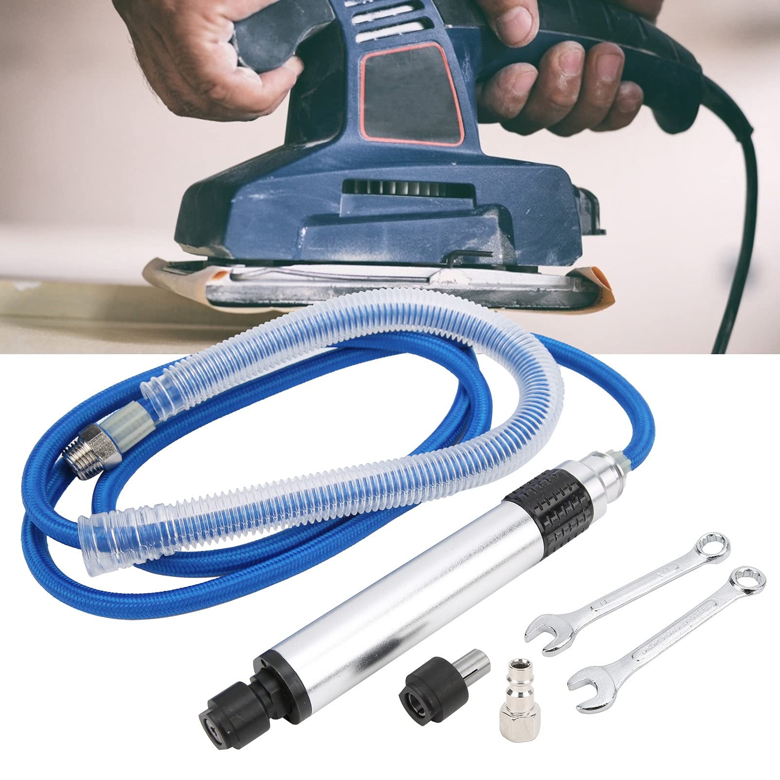 Pulidora Neumática KP-609 Pulidora Profesional con Velocidad Ajustable para Rectificado de Superficies Adecuada para Componentes de Metal y Madera (Estilo estadounidense)