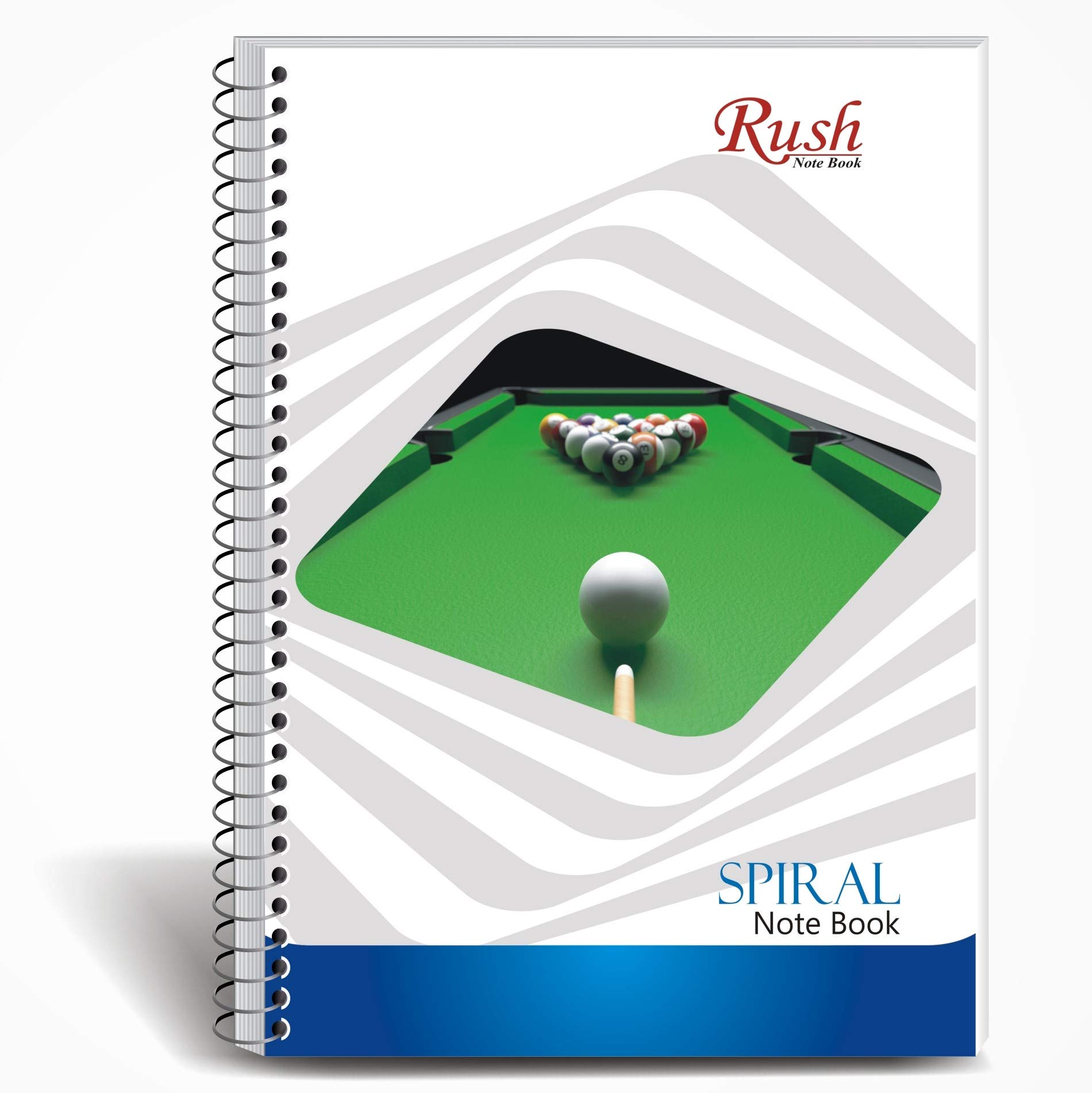 Rush Rough A4 Spiral Notebook 300 Pages | Single Line Ruled | 300 Pages Notebook Ruled | Pack of 1 | Spiral Register (300 Pages, Single Line Ruled)