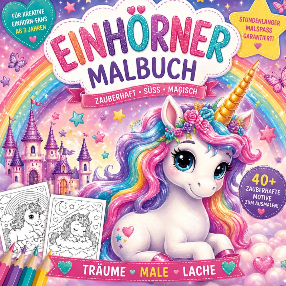 Einhörner Malbuch
