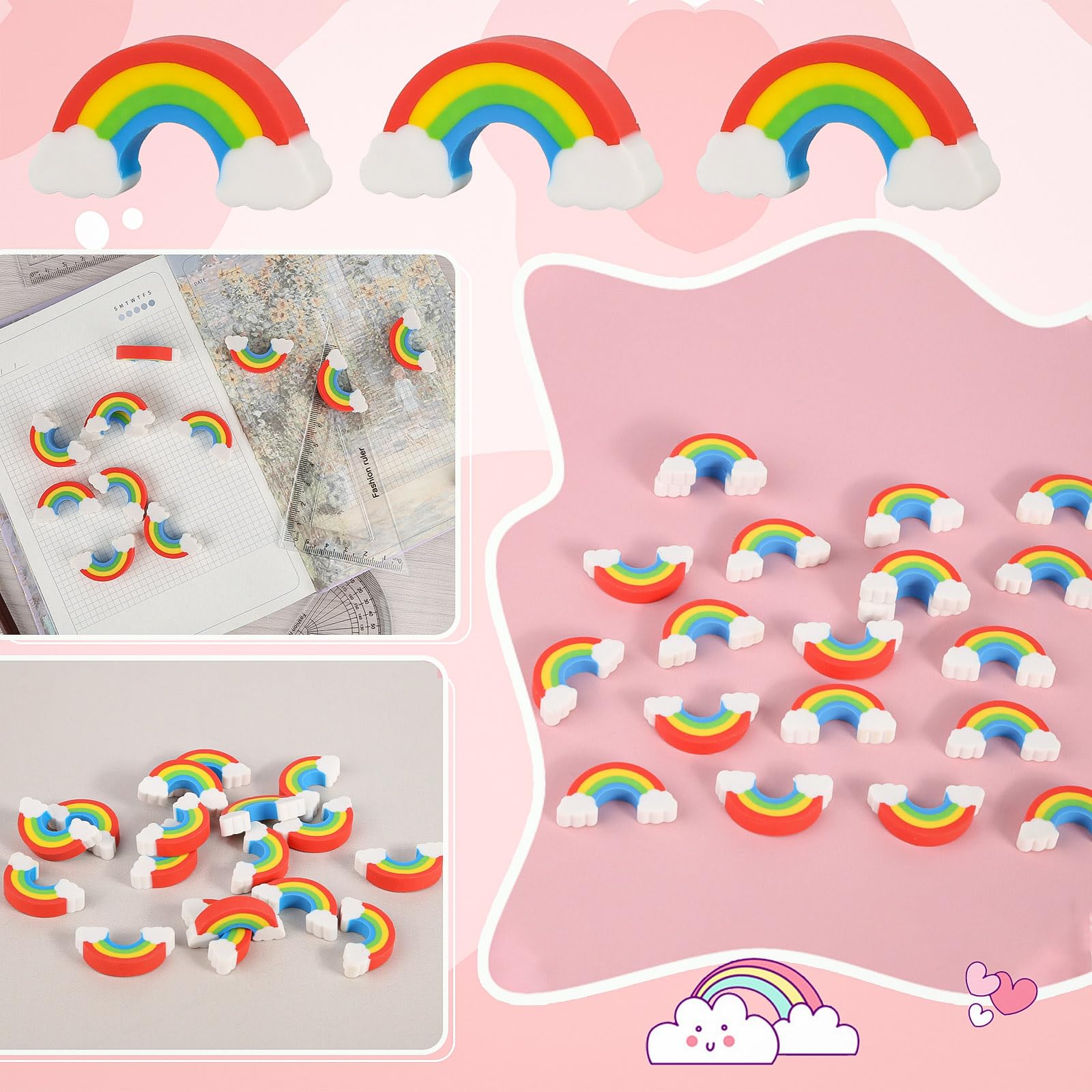 ICEPAPA, Gommine colorate bambini, Gomme divertenti assemblabili, adatto come gadget compleanno